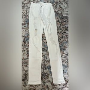 Nature Denim, size:25, white ripped skinny jeans